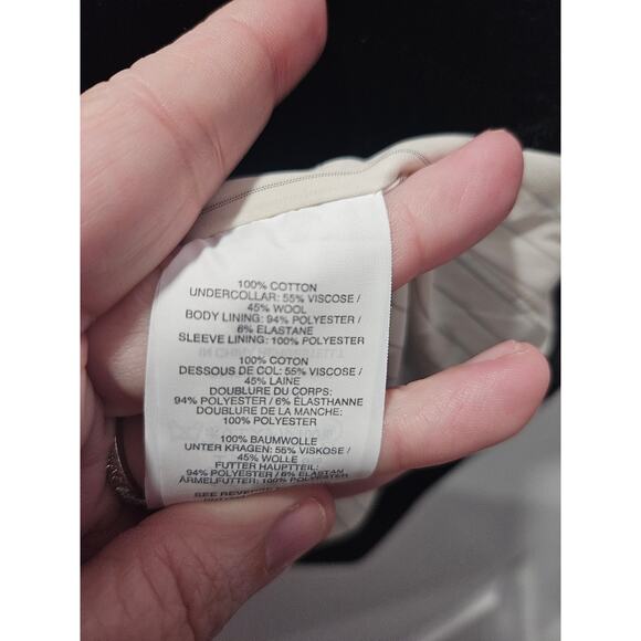 J. Crew Black Velvet One Button Blazer Jacket Gold Crest Button Sz 0 Women's - Picture 4 of 7